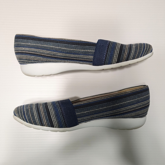 9.5N Munro Bonita Slip-On Espadrille Blue Multi Flat Loafer - Picture 7 of 9